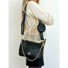 Сумка кросс-боди Marina Volpe, 3 шт, фактура зернистая, черный