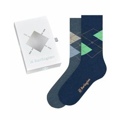 Носки Burlington Basic Gift Box, комплект, 2 пары, размер 36-41, серый
