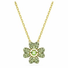 Колье SWAROVSKI, кристаллы Swarovski, длина 45 см, зеленый, золотой