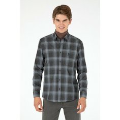 Рубашка U.S. POLO ASSN., размер 46, темно-серый