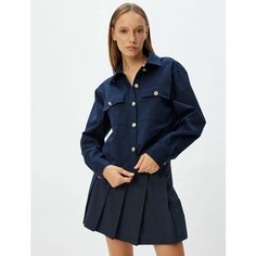 Рубашка KOTON, размер 40, cиний