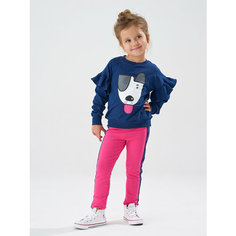 Комплект одежды КотМарКот, размер 110, темно-синий/фуксия