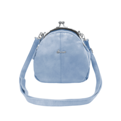 Сумка мессенджер Sassa, фактура гладкая, голубой