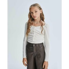 Лонгслив Gloria Jeans, размер 8-10л/134-140, молочный