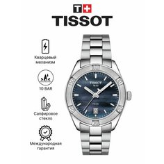 Наручные часы TISSOT, серебряный, черный