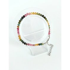 Браслет Gem Garden, турмалин, 1 шт., размер 18 см, размер one size, диаметр 9 см, красный/оранжевый/зеленый