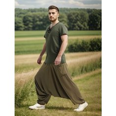 Брюки спортивные VaRoNaPro Гармония, размер Рост 180-195, oversize, хаки/khaki