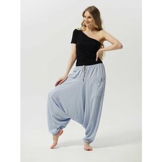 Брюки спортивные VaRoNaPro, размер Рост 155-165, oversize, голубой