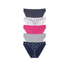 Трусы Victorias Secret, комплект из 5 шт., размер M, мультиколор