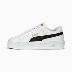 Кроссовки PUMA Smash Platform v3, размер 7 UK, белый/черный
