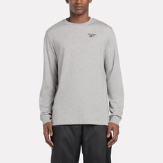 Лонгслив спортивный Reebok IDENTITY SMALL LOGO, размер L INT, , серый