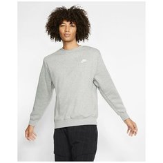 Свитшот спортивный NIKE CLUB, размер M, , dark grey heather/white