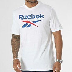 Футболка спортивная Reebok IDENTITY STACKED LOGO, размер S, белый