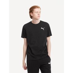 Футболка спортивная PUMA Essentials Small Logo, размер XS, Puma Black-Cat