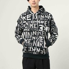 Худи NIKE, размер М, , черный/белый