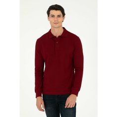 Лонгслив U.S. POLO ASSN., размер S, , бордовый