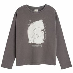 Лонгслив COOL CLUB, размер 116, темно-серый