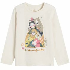 Лонгслив COOL CLUB, размер 116, бежевый