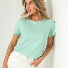 Футболка Happyfox Для женщин, 1 шт., размер 48, ментоловый