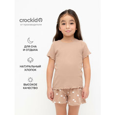 Пижама crockid К 1596/беж,колокольчики, размер 64/122, бежевый