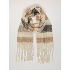 Шарф Zolla для женщин, no size, бежевый, серый