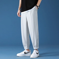 Брюки джоггеры , размер M, светло-серый Sanshun Clothing