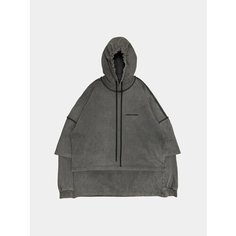Худи ARNODEFRANCE Hooded Tee Overlapped, размер S-M, , Washed Grey