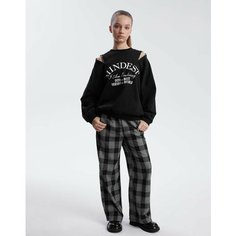 Брюки Gloria Jeans, размер 12-14л/158-164, черный/белый