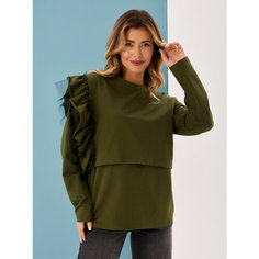 Лонгслив для кормящих мам Proud Mom, размер L, , хаки, Хаки