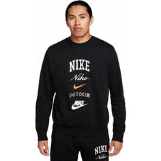 Лонгслив NIKE M NK CLUB BB CREW STACK GX, размер M, , черный