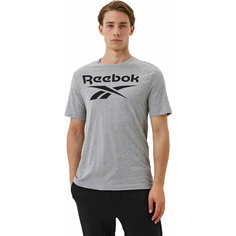 Футболка спортивная Reebok Identity Stacked Logo T-Shirt, 1 шт., размер L, серый