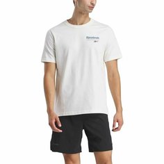 Футболка Reebok Ri Brand Proud Gfx Ss Tee, размер M INT, бежевый/голубой