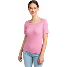 Футболка Lee Women Off The Shoulder Rib Tee, размер S, рoзовый