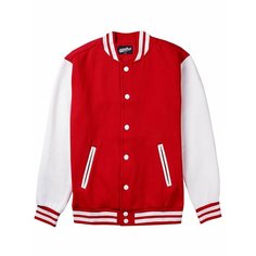 Толстовка Street Soul Бомбер трикотажный / Street Soul / Varsity Classic Jacket V 3, размер L, , белый, красный