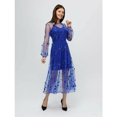 Платье 1001dress Базовая коллекция, размер 58, синий кобальт
