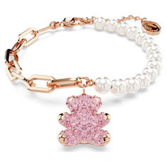 Браслет-цепочка SWAROVSKI, кристаллы Swarovski, размер 18.5 см, розовый