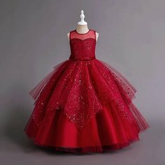 Платье, размер 120, красный Max Garment