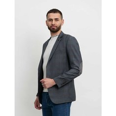 Пиджак Ruf Mark, размер 54, серый, бирюзовый