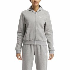Толстовка спортивная Reebok Identity Small Logo Fleece Full-Zip Hoodie W, размер L, , серый