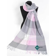 Палантин Cashmere для женщин,180х70 см, розовый/серый