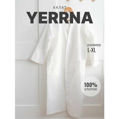 Халат YERRNA, размер L-XL, белый, белый