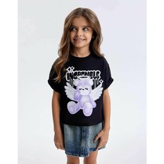 Футболка Gloria Jeans, размер 4-6л/116, черный