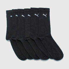 Носки PUMA Sport Crew, комплект, 3 пары, размер S, черный