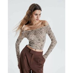 Лонгслив Gloria Jeans, размер XXS (36-38), , мультиколор, бежевый