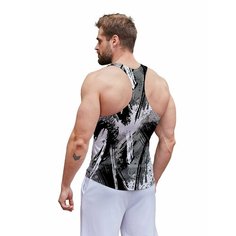 Майка спортивная MARRENGO Спортивная серия, размер 44, белый/черный/серый