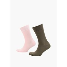 Носки Big Bang Socks разнопарные, комплект, 2 пары, размер 35-39, хаки, розовый