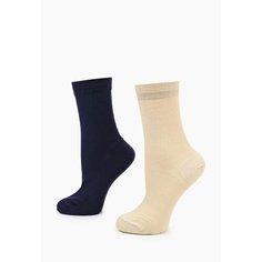 Носки Big Bang Socks разнопарные, комплект, 2 пары, размер 40-44, синий, бежевый
