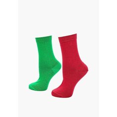 Носки Big Bang Socks разнопарные, комплект, 2 пары, размер 35-39, красный, зеленый