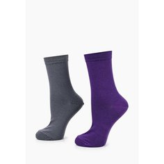 Носки Big Bang Socks разнопарные, комплект, 2 пары, размер 35-39, фиолетовый, серый