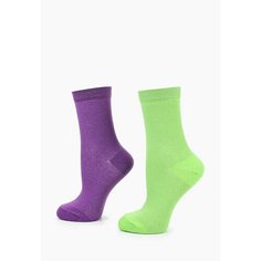 Носки Big Bang Socks разнопарные, комплект, 2 пары, размер 35-39, зеленый, фиолетовый